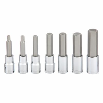 SK PROFESSIONAL TOOLS Socket Bit Set: 1 - 25 Pieces, 1/2 in Drive Size, 7 Pieces - Hex Bit Socket Sets