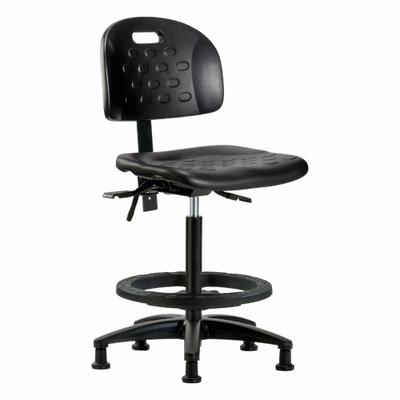 APPROVED VENDOR Ergonomic Chair: Polyurethane, Armless, Ht Range 24 1/4 in to 34 in, 18 in Seat Wd - Polyurethane Lab Chairs