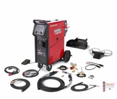 LINCOLN ELECTRIC Multiprocess Welder: Power MIG 360MP, DC, MIG/Stick/TIG Pack (MPN K4778-1). Key specifications — Maximum Amperage (Stick): 360 A; Maximum Amperage (TIG): 360 A; Input Voltage (Nominal) (Merch - Table Column, Filters): 208V.