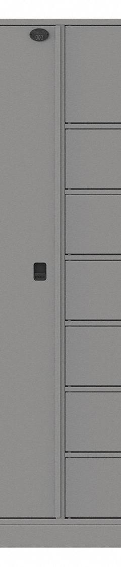 SENTINEL Law Enforcement Evidence Locker: Pass-Through Backing, Keyless Lift Latch, 8 Compartments (MPN 08AA-PT). Key specifications — Brand: SENTINEL; Product Ships: Assembled; Color: Gray.