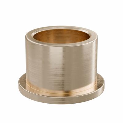 OILITE Flanged Sleeve Bearing: Bronze, SAE 841, 14 mm Bore, 18 mm OD, 14 mm Lg - Lubricated General Purpose Metallic Flanged Sleeve Bearings