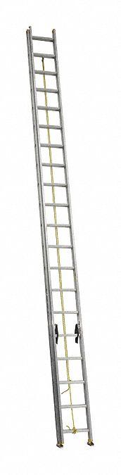 LOUISVILLE LADDER Extension Ladder: 40 ft Ladder Size, Aluminum, 250 lb Load Capacity, 80 lb Wt (MPN AE3240). Key specifications — Color: Silver; Brand: LOUISVILLE LADDER; Included Features: Mar-Resistant End Caps; Removable Fly: Fixed.
