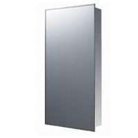 KETCHAM Medicine Cabinet: Rectangular, Glass, 26 in Overall Ht, 16 in Overall Wd, Stainless Steel (MPN 175SS-SM). Key specifications — Brand: KETCHAM; Frame Material: Stainless Steel; Frame Finish: Bright Annealed; Frame Color: Silver; Material: Stainless Steel.