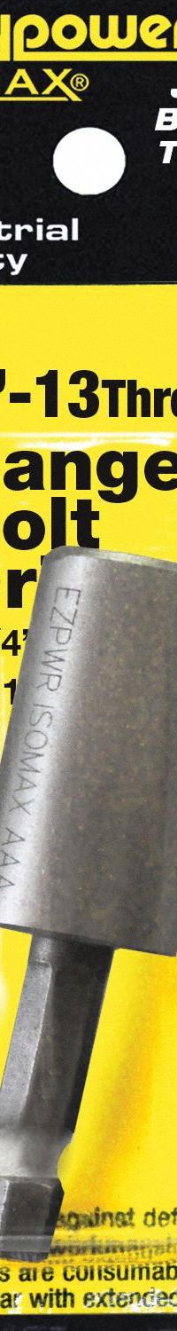 EAZYPOWER Driver Bit: Threaded Bolt Hanger, Imperial, #6-32 Bit Industry Size, Std, Impact Rated (MPN 83522/B). Key specifications — attr1119861: Unfinished; attr1119847: #6-32; attr1119860: Power; attr1119850: S2 Steel; attr1119851: Imperial; attr1119853: Threaded Bolt Hanger; attr1119857: EAZYPOWER; attr1119849: Impact Rated.