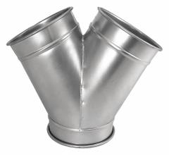 14"dia 21 1/2"L 60° SS Wye Branch: Stainless Steel, For 14 in Duct Dia, 21 1/2 in Overall Lg (MPN 8040200870). Key specifications — Brand: NORDFAB.