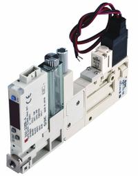 SMC Vacuum Ejector: 5 lpm, 5 mm, 5 mm, 72 psi Max Supply Pressure, 2 PNP Outputs, 1 NC Supply (MPN ZQ1051U-J15L-EBM-00). Key specifications — attr950091: Vacuum Switch; attr123938: ZQ1051U-J15L-EBM-00; attr123959: 1 NC Supply; attr123962: 2 PNP Outputs.