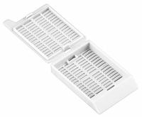 APPROVED VENDOR Embedding Cassette: White, Polyoxymethylene, 1.63 in Overall Lg, 1.11 in Overall Wd (MPN 21RK83). Key specifications — Color: White; Material: Polyoxymethylene; Brand: APPROVED VENDOR; Product Type: Embedding Cassette.