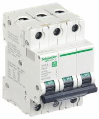 SCHNEIDER IEC Supplementary Protector: 45 A Amps, 10kA at 240V AC, Screw Clamp, C60SP (MPN M9F21345). Key specifications — Terminal Connection: Screw Clamp; Series: C60SP; AC Voltage Rating: 240/415/440V AC; DC Voltage Rating: Not Rated; Max. AIR Rating: 10kA at 240V AC; Brand: SCHNEIDER.