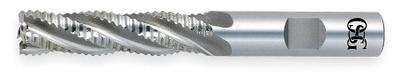 OSG Roughing End Mill: Cobalt, 8 Flute, Fine Pitch, 2" Mill Dia, 4" LOC - General Purpose Cobalt Roughing End Mills