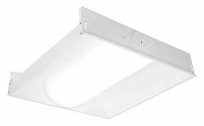 COLUMBIA LIGHTING Recessed Troffer: 2 ft Lg, 2 ft Wd, 3,000 lm, 4000K, 30 W - 2 ft. x 2 ft. LED Center-Basket Troffers