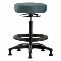 Stool: Vinyl, Ht Range 24 1/2 in to 34 1/2 in, 17 in Seat Wd, 17 in Seat Dp, 5 Glides, 0 Casters (MPN BR-VHBSO-RG-BF-RG-8546). Key specifications — Brand: APPROVED VENDOR; Foot Support: Yes; Base Material: Fiberglass; ESD-Safe: Not ESD Safe; Number of Casters: 0.