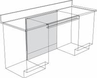Knee Space Panel: 35 1/8 in Overall Ht, 2 in Overall Dp, 30 in Overall Wd, Steel, 0 Drawers, 0 Doors (MPN GRJKSH-30GG-2). Key specifications — Product Type: Knee Space Panel; Brand: INSTOCK; Material: Steel.