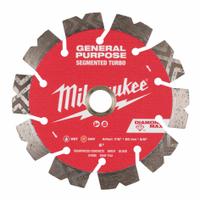 MILWAUKEE Diamond Saw Blade: Block/Brick/Concrete/Stone, 5 in Blade Dia., 5/8 in_7/8 in Arbor Size (MPN 49-93-9005). Key specifications — attr1097734: Wet/Dry; attr1097738: Masonry Saw; attr1097751: MILWAUKEE.