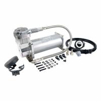 VIAIR CORPORATION Portable Air Compressor: Quiet, Oil Free, Tankless, 0.37 hp, 0.97 cfm @ 90 psi (MPN 45040). Key specifications — attr48686: Oil Free; attr48685: 12V DC; attr48689: 0.72 cfm @ 150 psi; attr48678: 23.0 A; attr48688: Spare Air Filter Element; attr48671: VIAIR CORPORATION; attr124308: Quiet (less than 75 dBA).