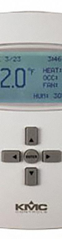 KMC CONTROLS BACnet Controller: BACnet/IP, Air Handling Units/Heat Pumps With Aux, Floating/On/Off (MPN BAC-120063CW). Key specifications — Housing Color: White; Compatible System Type: Air Handling Units; Occupancy Sensor: Compatible with Occupancy Sensor; Temperature Adjustment: Floating; Wireless: Hardwired; Humidification Control: No; Dehumidification Control: No; Humidification/Dehumidification Control: No, No.