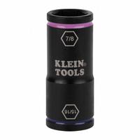 KLEIN TOOLS Flip Impact Socket: 1/4 in, 1/2 in Drive Size, SAE, 15/16 in/7/8 in Socket Size, 6-Point (MPN 66073). Key specifications — attr1215501: KLEIN TOOLS; attr1215515: Manganese Phosphate; attr1215518: 7/8 in.