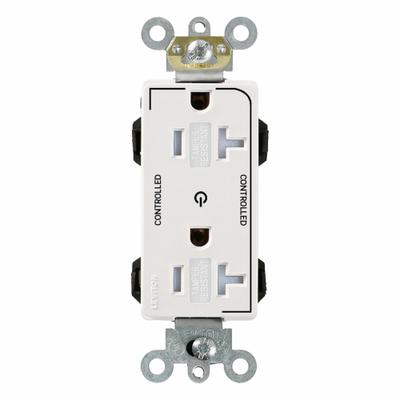 LEVITON Plugs and Receptacles: Duplex, 5-20, White, 125V AC, 20 A, 2 Pole / 3 Wire (MPN MT163-2W) - General Purpose Receptacles