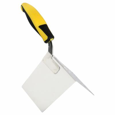 HYDE Outside Corner Trowel: Blade Mat. Stainless Steel, 4 in Blade Wd - Outside-Corner Drywall Trowels