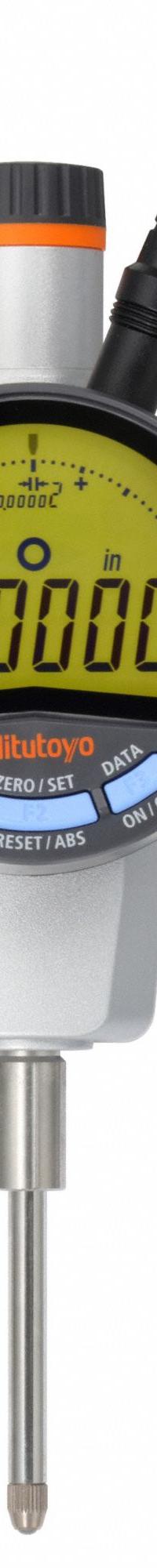 MITUTOYO Digital Indicator: 0 in to 0.5 in /0 mm to 12.7 mm, Inch/Metric, ±0.00010 in Accuracy, IP40 (MPN 543-856B-A). Key specifications — attr1184065: MITUTOYO; attr1184072: ±0.00010 in; attr1184077: Wireless with Transmitter; attr1184084: 2.32 in.