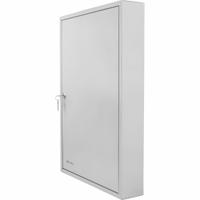 Key Cabinet: 100 Key Capacity, Single Key Lock, Steel, Gray, 21 3/4 in Ht, 14 3/4 in Wd, 3 in Dp (MPN CB12956). Key specifications — Brand: BARSKA; Finish: Matte; Includes Key Tags: Includes Key Tags; Includes Mounting Hardware: Mounting Hardware Included; Color: Gray; Mounting Location: Wall; Material: Steel.