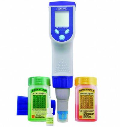 GENERAL Pocket Multiparameter Meter Kit: pH, pH Electrode with ATC - Pocket Multiparameter Testers