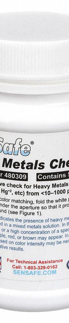 INDUSTRIAL TEST SYSTEMS Test Strips: Metals, 10 to 1,000 ppb Metals, Sensafe, 50 Tests, Metals (MPN 480309). Key specifications — Test Form: Sensafe; Brand: INDUSTRIAL TEST SYSTEMS; Parameter Measurements Included: 10 to 1,000 ppb Metals.
