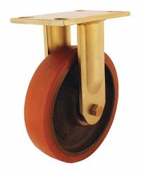RWM Plate Caster: Rigid, No Brake, Polyurethane, 8 in Wheel Dia., 2 in Wheel Wd, Ball, Heavy Duty (MPN 68-UIB-0820-R-INF). Key specifications — attr1100118: RWM; attr1172982: Rigid.