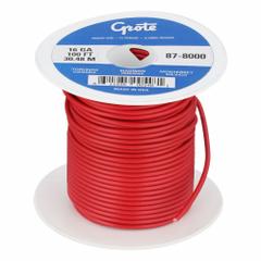 GROTE Primary Automotive Wire: GPT, 100 ft, 1 Conductor, 16 AWG, Red, 60 V Volt, SAE J1128 (MPN 87-8000). Key specifications — Brand: GROTE.