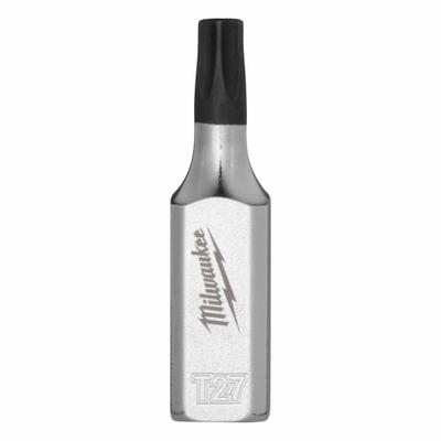 MILWAUKEE Bit Socket: 1/4 in Drive Size, Torx Tip, T27 Tip Size, 1 9/16 in Overall Lg - Security Torx Bit Sockets