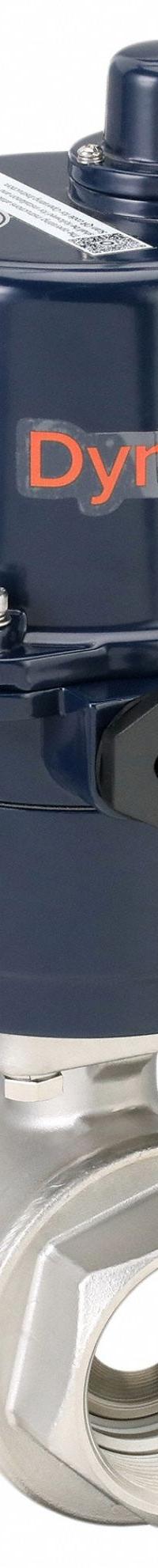 DYNAQUIP CONTROLS Electrically Actuated Two-Way Ball Valve: 2 in, Stainless Steel, 115V AC (MPN E2S28AJE07). Key specifications — Included Mounting: ISO 5211 Actuator Mounting Pad; Brand: DYNAQUIP CONTROLS; Actuator Features: Position Indicator.
