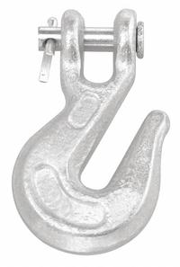CAMPBELL Grab Hook: 3,900 lb Working Load Limit, 43 Hook Grade, Carbon Steel, Clevis, Zinc, Silver (MPN T9501524). Key specifications — Brand: CAMPBELL.