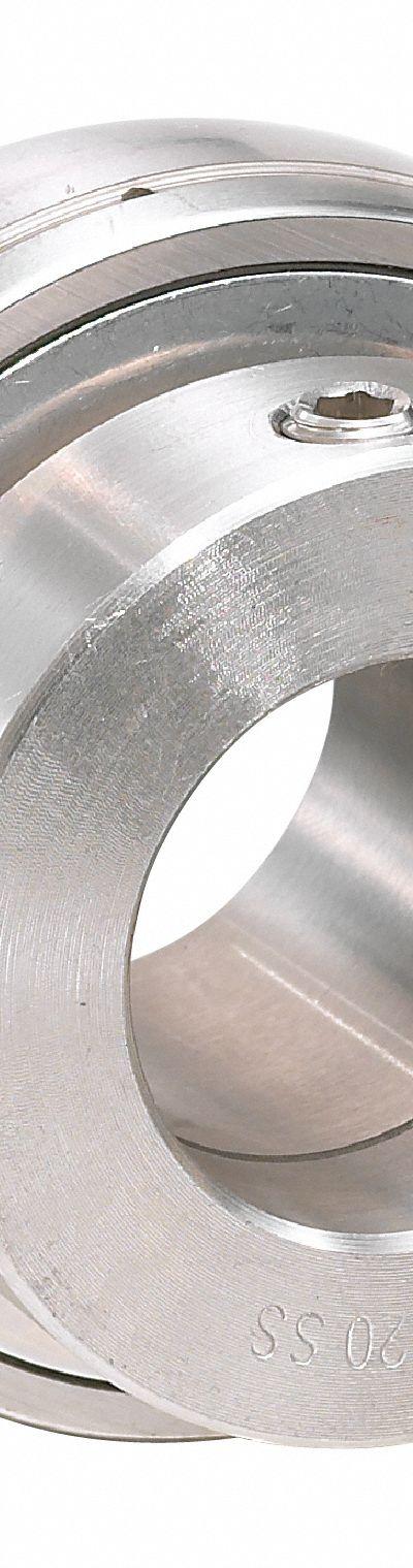 IPTCI BEARINGS Eccentric Lock Ball Bearing Inserts: SNA 205-14 - Food-Grade Spherical Insert Bearings
