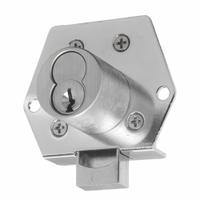 DELTA LOCK Deadbolt Lock: Inverted, Rectangular, 2 5/32 in Body Ht, 2 1/2 in Body Wd, SFIC (MPN G DI1125D500BCRI1). Key specifications — attr1313962: Chrome-Plated; attr1313912: SFIC; attr1313948: Silver; attr1313954: DELTA LOCK; attr1313970: Yes; attr1313973: No.