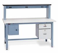 PRO-LINE Workbench with Riser: Adj Ht, Laminate, 60 in x 36 in, 5,000 lb Overall Load Capacity (MPN TSHD6036ESD-L14). Key specifications — attr648363: PRO-LINE; attr648382: Adjustable Height.