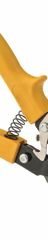 MALCO Aviation Snip: Left/Right, 10 in Overall Lg, 1 1/2 in Cutting Lg, Steel, Plastic, Steel, Metal (MPN M2003). Key specifications — attr308531: Plastic; attr308530: Steel; attr308532: Steel; attr308533: Yes; attr308535: Metal; attr308541: Galvanized Steel); attr308546: Left; attr324897: MALCO.