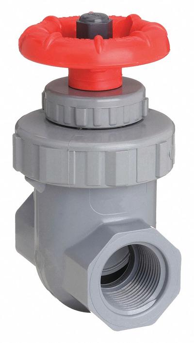 SPEARS Gate Valve: 1 in Size, CPVC, Non-Rising, FIPS x FIPS, 200 psi CWP, Wheel - Non-Rising Stem CPVC Gate Valves for Chemicals