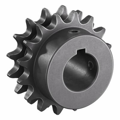 TRITAN Roller Chain Sprocket: 40-2, For 1/2 in Chain Pitch, 1 in Bore Dia, 16 Teeth - Size 40-2 Fixed-Bore Roller Chain Sprockets