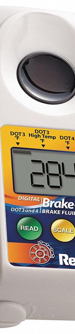 REICHERT Refractometer: Brake Fluids/DOT3 Boiling Point/DOT4 Boiling Point, +/-5.0°F, Auto, Digital (MPN 13940016). Key specifications — attr1073899: REICHERT; attr1079772: +/-5.0°F; attr1079778: Automatic; attr1079777: 5.0°F; attr1108250: Brake Fluids.