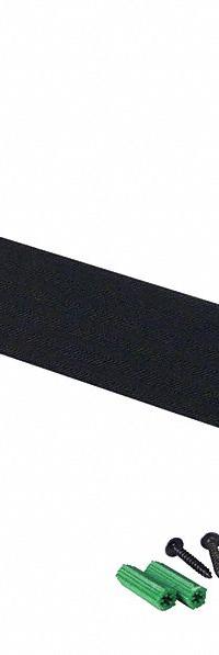 RETRACTA-BELT Wall Mounted Retractable Belt Barrier: Fixed Mounting Plate, 10 ft Belt Lg, Pattern (MPN WM700SB-BK-RE). Key specifications — Frame Color: Black; Brand: RETRACTA-BELT; Belt Color: Black.