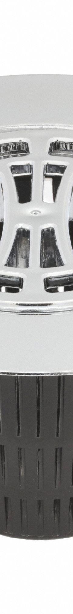 DANCO Cover: Plastic/Stainless Steel, Chrome, 4 1/4 in Overall Dia, 2 1/2 in Overall Ht, Flanged (MPN 9D00010529). Key specifications — Color: Silver; Includes: Extra Basket; Connection Type: Flanged; Material: Stainless Steel.