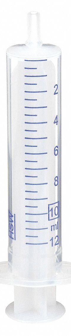 NORM-JECT All-Plastic Syringe: 10 mL Capacity - mL, Luer Slip, Polypropylene, Polypropylene, HDPE (MPN NJ-4606108-02). Key specifications — Attachment Type: Luer Slip; Plunger Material: HDPE; Sterile/Non-Sterile: Sterile; Tip Material: Polypropylene; Barrel Material: Polypropylene; Brand: NORM-JECT; Compatible Needles: Sharp, Tri-Bevel Needles; Includes Needles: No.