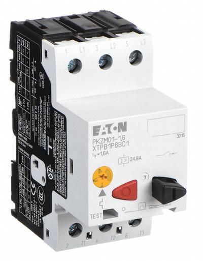 EATON Manual Motor Protector: Non-Reversing, 3 Poles, 1.6 A, Thermal Protection - Non-Reversing Starters with Thermal Overloads