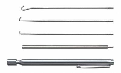 MOODY TOOL Spring Tool Set: Steel, Angle/Hook - Interchangeable-Tip Hook Sets