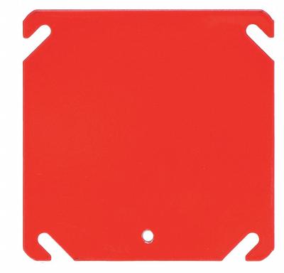 RACO Electrical Box Cover: 2 Gangs, Blank, For Square Box Shape, Steel - Galvanized Electrical Box Covers