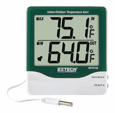 EXTECH Thermometers: 14°F to 140°F /-10°C to 60°C - Desk & Wall Mount Meters with Wireless Sensors