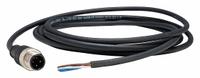 Cordset: M12 Male Straight X Bare Wire, 4 Pins, Black, PUR, 2 m Cable Lg, 3 A Max Current (A) (MPN XZCP1541L2). Key specifications — Cable Jacket Color: Black; End 1 Gender: Male; End 1 Mounting Orientation: Straight; End 2 Connection Type: Bare Wire; IP Rating: IP65; Brand: TELEMECANIQUE SENSORS; Wire Size: 18 AWG; Cable Jacket Material: PUR.