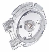 STENNER Pump Head Cover: Mfr Part # QP100-1, Polycarbonate, Bushing. Key specifications — Includes: Bushing; Material: Polycarbonate; Manufacturer Part Number: QP100-1; Product Type: Pump Head Cover.