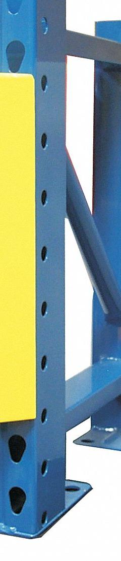 STEEL KING Pallet Rack Guard: Snap-On, On Upright, 3 in x 1 1/2 in x 12 in, Steel, Yellow (MPN SP3L1012YW). Key specifications — Brand: STEEL KING; Mounting Location: On Upright; Includes: Safety Clip; Color: Yellow; Material: Steel.