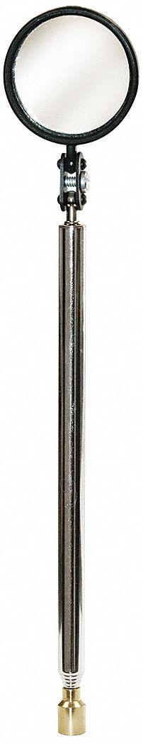 MAG-MATE Inspection Mirror: 1 1/2 in Dia Mirror Size, Mirr. Mat. Glass, Mirr. Shp. Round (MPN 306G240). Key specifications — attr1004918: MAG-MATE; attr1004923: Brass.