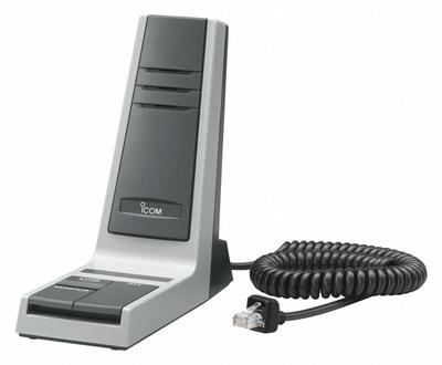 ICOM Desktop Microphone: Fits Icom, 12 in Cord, Push To Talk, Pre-Amplified - ICOM-Compatible Microphones & Speakers